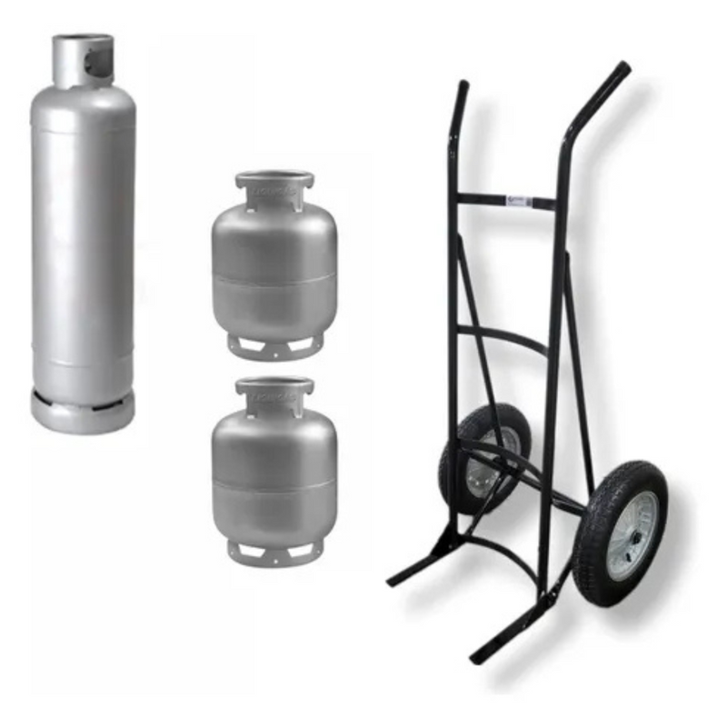 Carrinho Para Botijão De Gás - 02 Unidades - P13 E P45