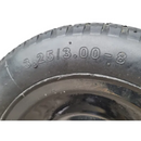 Roda pneumática 3,25x8'' Pneu 2 lonas com câmera de ar