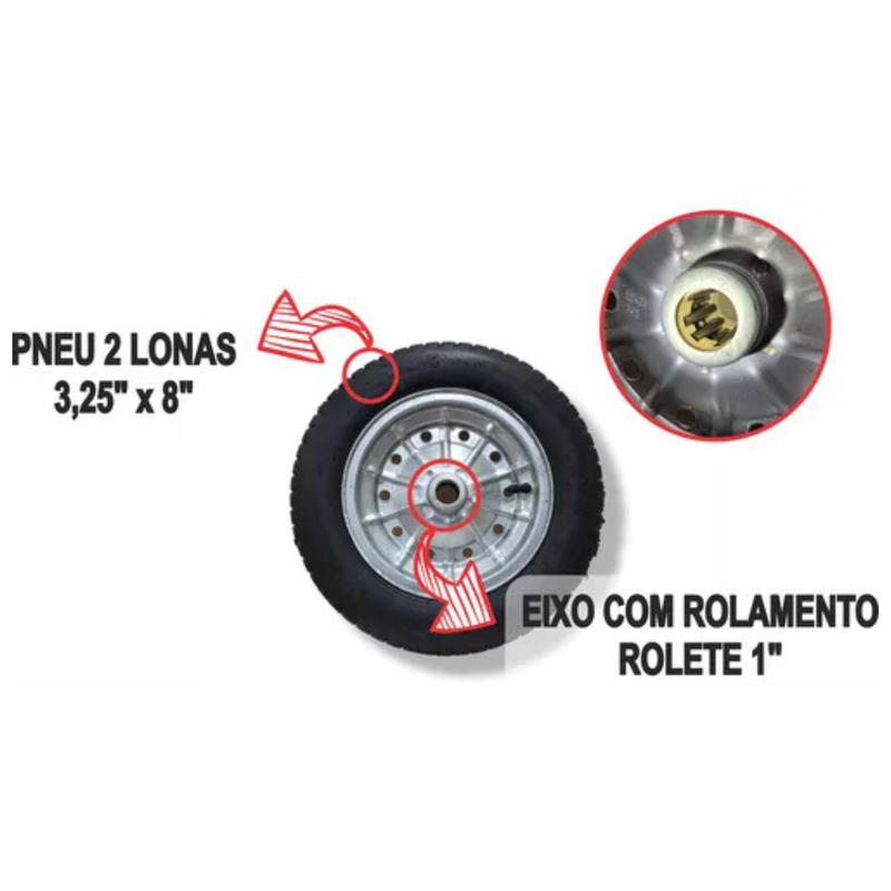 Carrinho De Carga Profissional com suporte 300kg-ROLWES